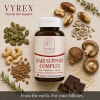 Vyrex Supplements™ Hair Support Complex | Iodine-Free Selenium, Zinc & Copper for Women